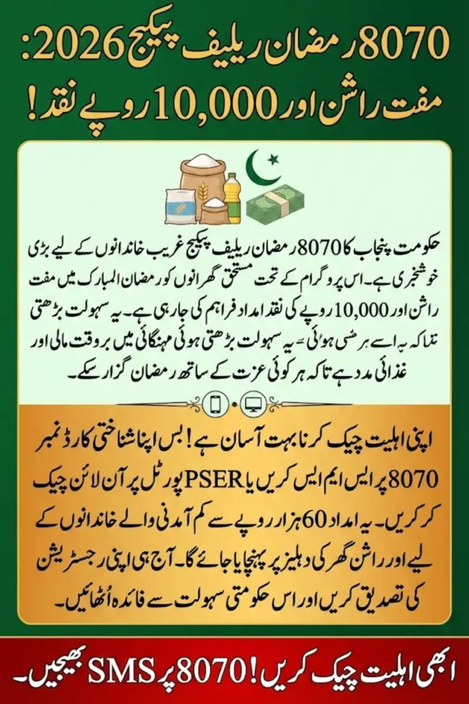 8070 Registration Online 2026 Check – Complete Guide for Muft Rashan and Rs 10,000 Assistance