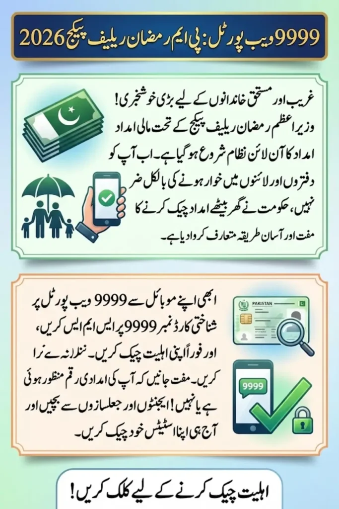 9999 Web Portal Status Check Online – Complete CNIC Verification Guide for PM Ramzan Relief Package 2026