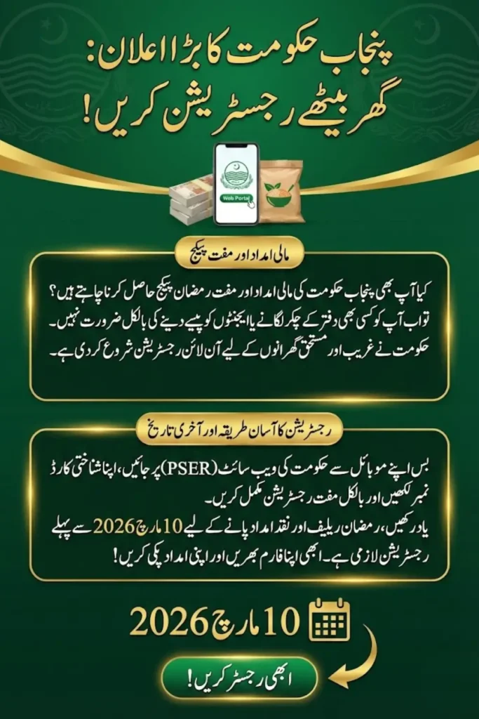 PSER Punjab Gov PK Registration Online – Complete Guide for Punjab Socio-Economic Registry Ramzan Registration