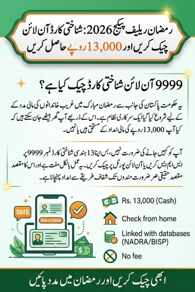 9999 Online Check CNIC Pakistan – Complete 2026 Guide to Verify Eligibility and Ramadan Relief Status