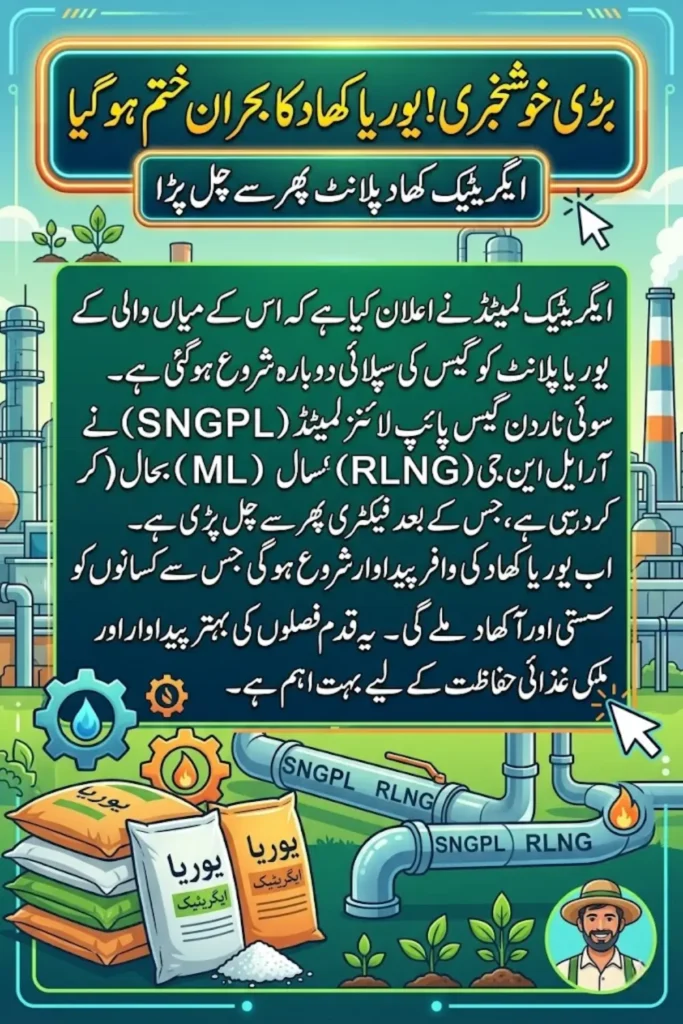 Agritech Urea Plant Gas Supply Restored – Production Operations Set to Resume