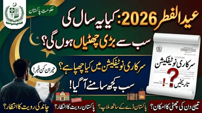 Eid ul Fitr Holiday - Parwaaz Card Punjab 2026