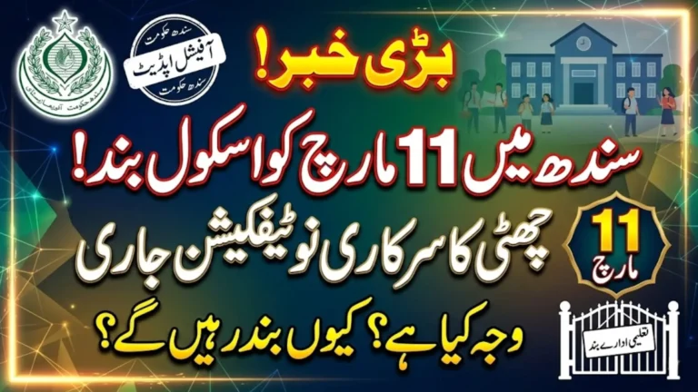 Sindh Schools Holiday March 11: Educational Institutions Closed on Youm-e-Ali as Islamabad Announces Spring Break