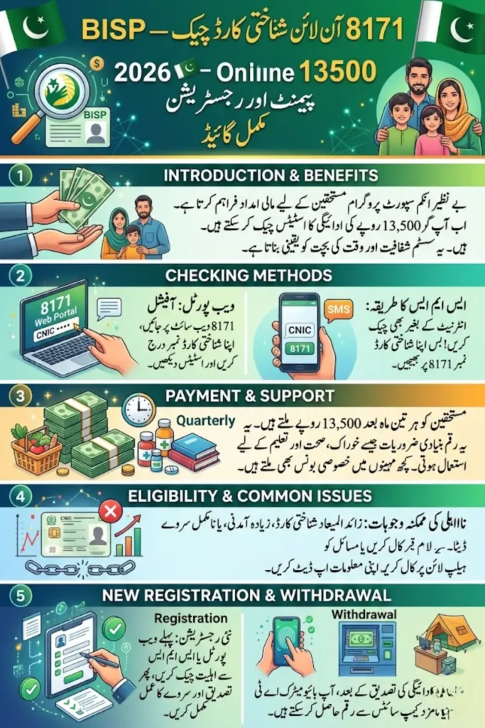 8171 Online CNIC Check – Complete Guide to BISP 13500 Payment and Registration 2026
