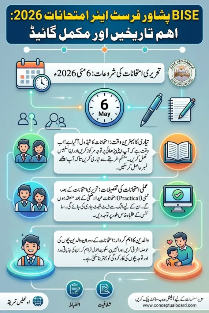 BISE Peshawar First Year Exams 2026 Date Announced – Schedule, Preparation, and Guidelines