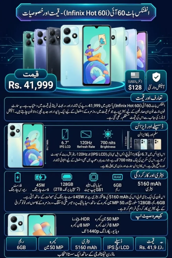 Infinix Hot 60i Price in Pakistan – Full Specifications, Features, and Detailed Review 2026