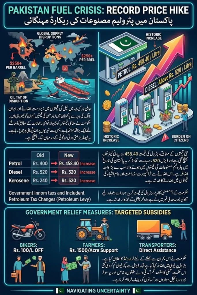 Petrol Prices in Pakistan Skyrocket to Rs. 458 as Iran War Triggers Historic Fuel Hike