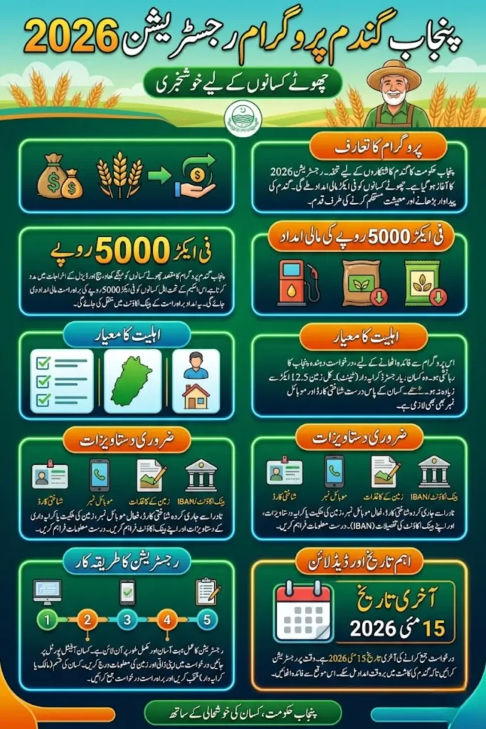 Punjab Wheat Program Registration 2026 – Complete Guide to Get Rs. 5000 Per Acre Subsidy