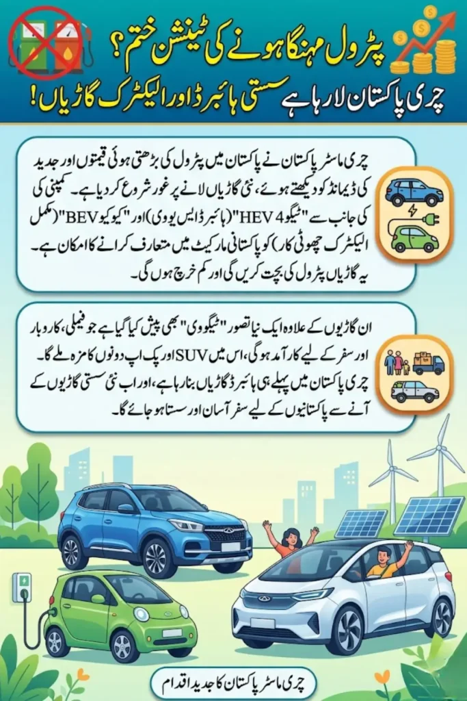 Chery Future Mobility Plans Evaluating Tiggo 4 HEV, QQ BEV and Tiggo V for Local Market