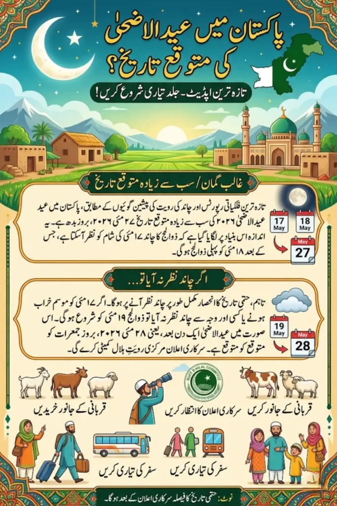 Eid ul Adha 2026 Pakistan Expected Date – Moon Sighting Update and Latest Forecast