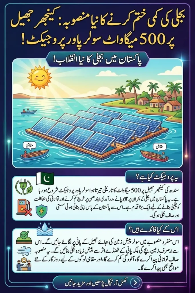 Keenjhar Lake Floating Solar Power Project to Generate 500MW Renewable Energy in Pakistan
