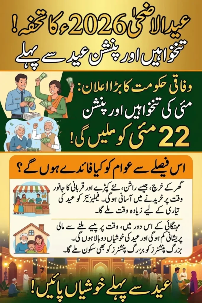 Pakistan Government Approves Early Salary and Pension Payments Before Eid ul-Azha 2026