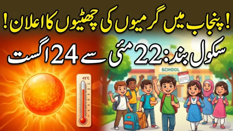 Punjab School Summer Vacations 2026 Announced guide for parents and students