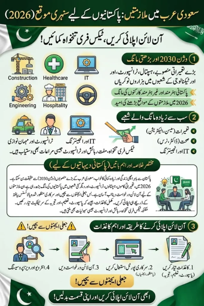 Saudi Arabia Jobs for Pakistani 2026 – Online Apply, Requirements & Salary Details